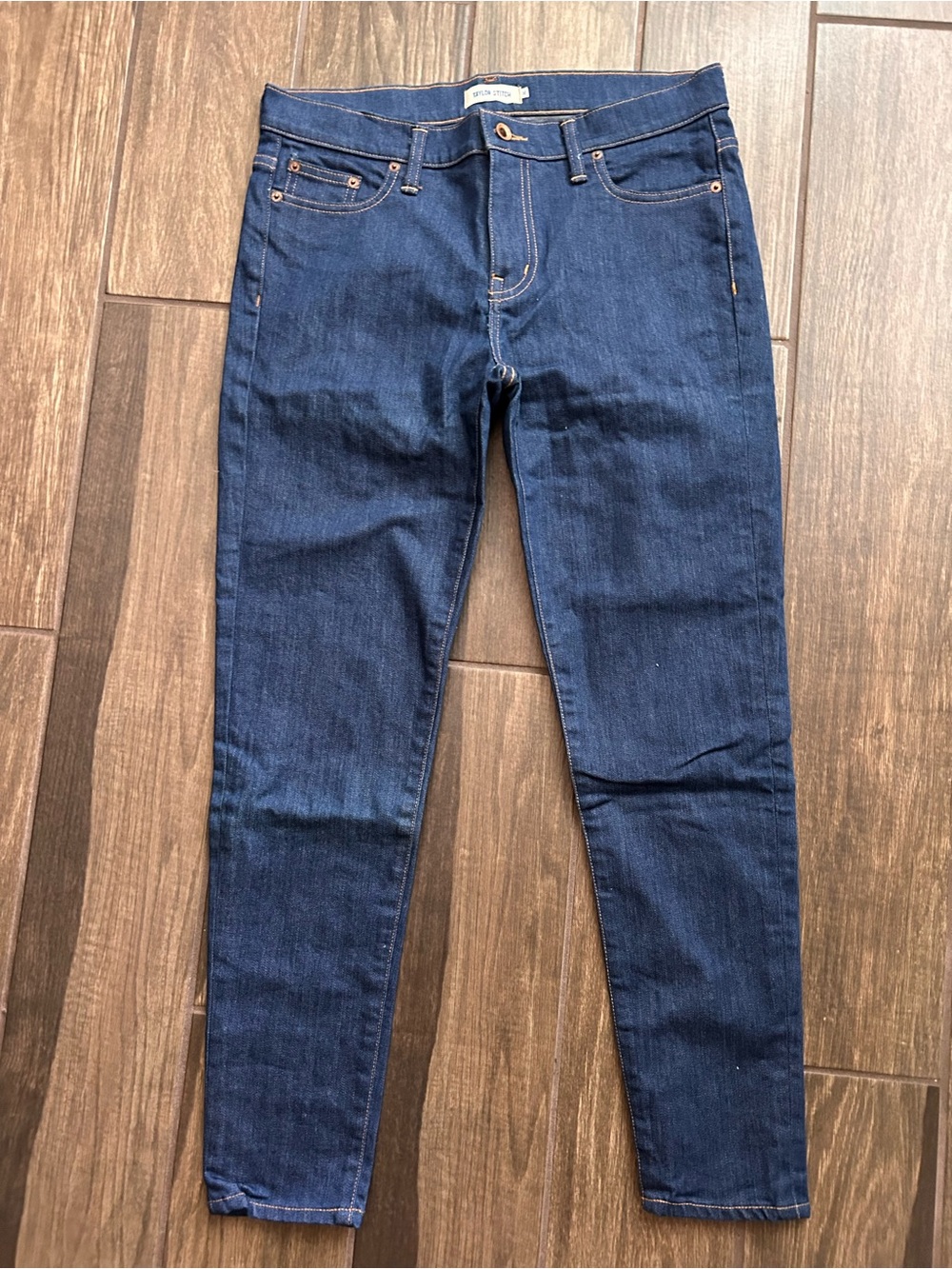 Taylor Stitch High Rise Skinny Jeans in Indigo Blue Sz 30